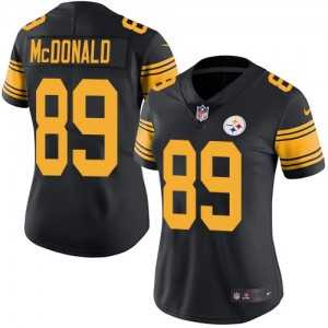 Women%27s Nike Pittsburgh Steelers #89 Vance McDonald Limited Black Rush Vapor Untouchable NFL Jersey Dzhi->women nfl jersey->Women Jersey